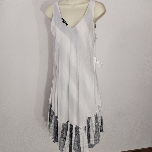 Charlie B Dress 100% Cotton Sleeveless White Size M - Picture 10 of 12